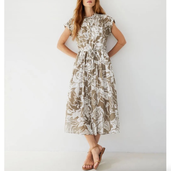AYR The Sway Midi Dress Teak Floral Print Women’s Size XL *Missing Lining* - Picture 1 of 13